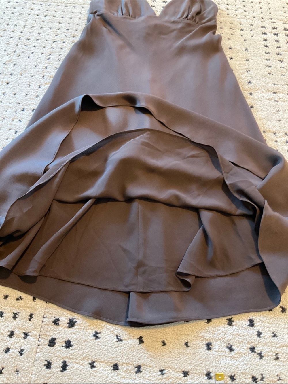 J. Crew chocolate brown silk halter midi dress, 4, NWT! - Picture 5 of 6